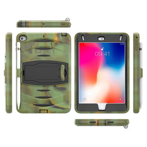 Shock Wave Design Kickstand Case Heavy Duty Rugged Anti-Fall Protection With Pencil Holder For 7.9inch iPad Mini 4/5-Camouflage