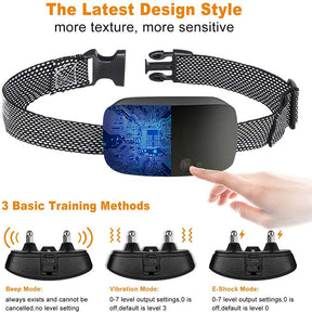 Bark Collar for Dogs Rechargeable Anti Barking Training Collar Adjustable Sensitivity-Black