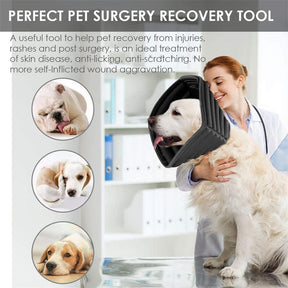 Dog Collar for Surgery Soft Recovery Cone to Protect Dogs Wound Healing-Black