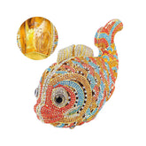 Mini Women Fish Evening Bags Crystal Clutch Purse Rhinestone Handbags with Chain-1