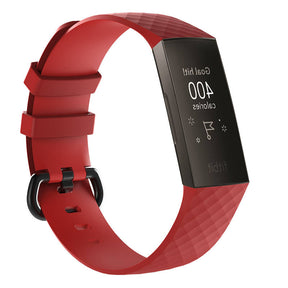 Watch Band For Fitbit Charge 3 Smart Watch Replacement Accessories-Red