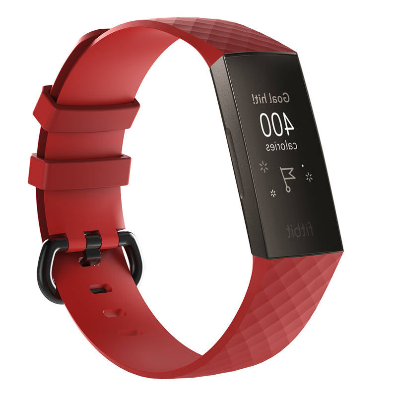 Watch Band For Fitbit Charge 3 Smart Watch Replacement Accessories-Red