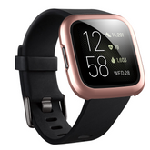 Watch Case For Fitbit Versa 2 Matt PC HD Tempered Glass Cover - Rose Gold