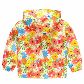 Toddler Boys Girls Cartoon Print Zip Jacket Hooded Trench Kids Casual Coats-36