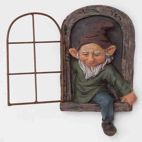 Garden Dwarf Statue Elves Go Out Tree Hug Garden Peekaboo Garden Art Unimaginable Tree Sculpture Garden Decoration