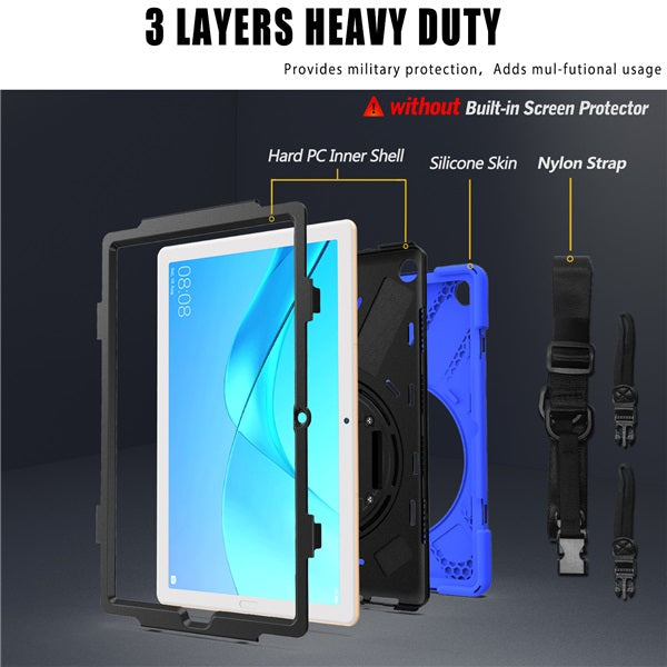 OnePiece Tablet Case Heavy Duty Anti-fall Protective Cover Bulit-in Kickstand For Huawei MatePad 10.4inch 2020-Blue