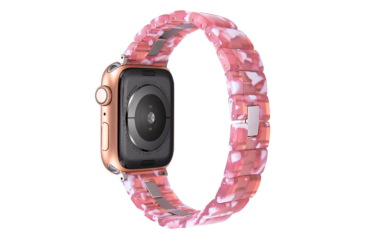 Stainless Steel & Resin Quick Release Strap Wristband for Apple iwatch - Color 01