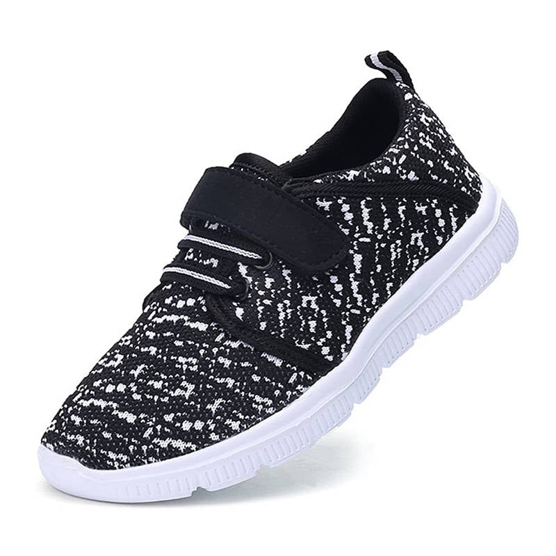 Kids Lightweight Breathable Running Sneakers Sport Casual Shoes for Boys Girls-Black