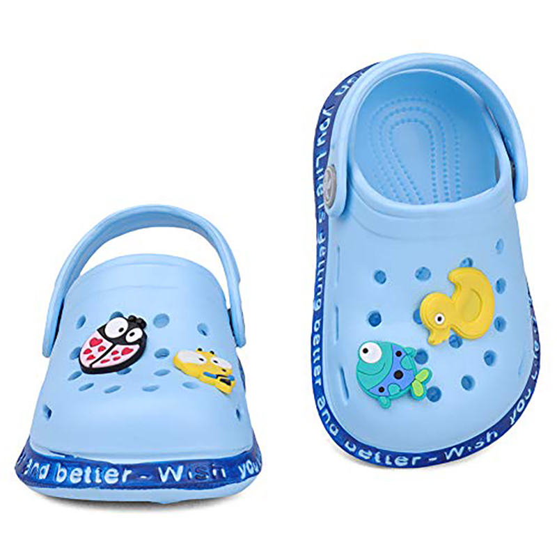 Childrens Clogs Boys Girls Soft Sandals Lightweight Non-Slip Shoes-SkyBlue