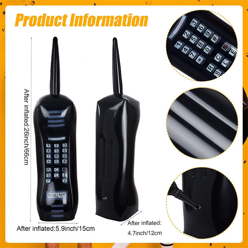 2 Pieces Inflatable Radio Inflatable Mobile Phone Props for 80s 90s Party