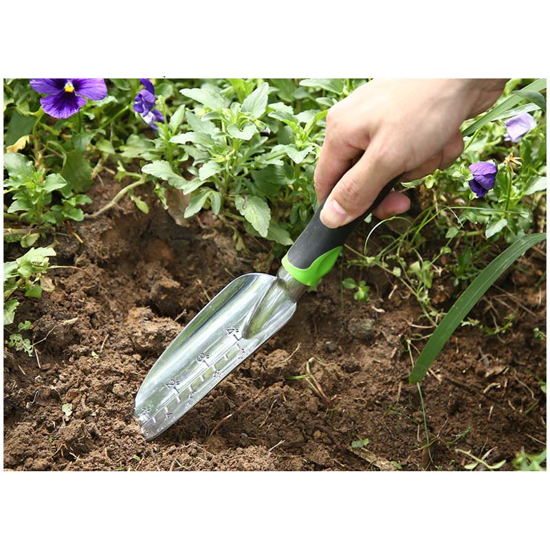 Transplant Trowel Aluminum Alloy Garden Trowels with Ergonomic Rubberized Non-Slip Grip