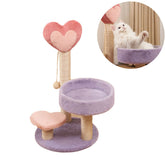 Heart Shaped Cat Tree for Indoor Cats Tower Sisal Scratching Post