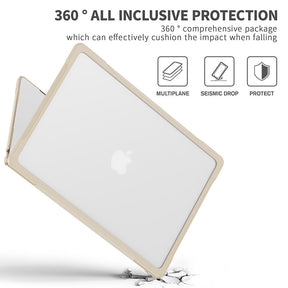 Shockproof Case Solid Color Compatible with Macbook Air 15 2023 A2941-Khaki