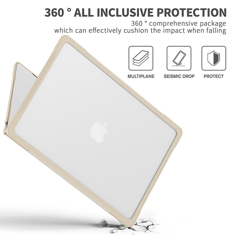 Shockproof Case Solid Color Compatible with Macbook Air 15 2023 A2941-Khaki