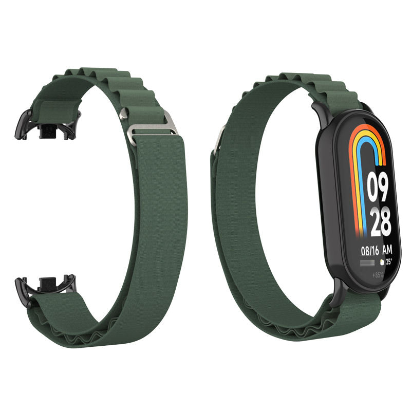Nylon Sports Strap with Adjustable Metal G-hook for Mi 8 Watch-Green B