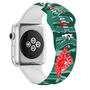 Street Fashion Printing Pattern Silicone Watchband for Apple Watch SE & Series 6/5/4/3/2/1-A5