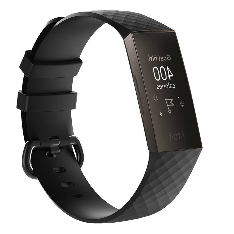 Watch Band For Fitbit Charge 3 Smart Watch Replacement Accessories-Black