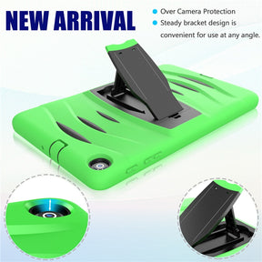 Shock Wave Kickstand Case Anti-Fall Protection For Samsung Tab A 10.1 T510/T515(2019)-Green