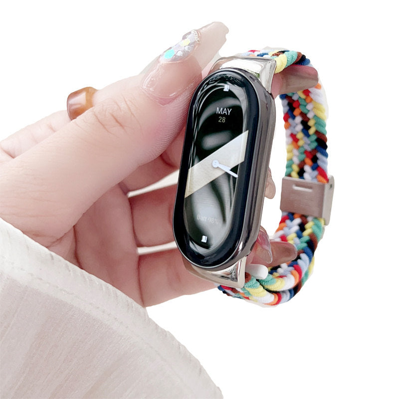 Sports Strap with Adjustable Buckle Solo Loop Elastic Watchband for Mi8-16