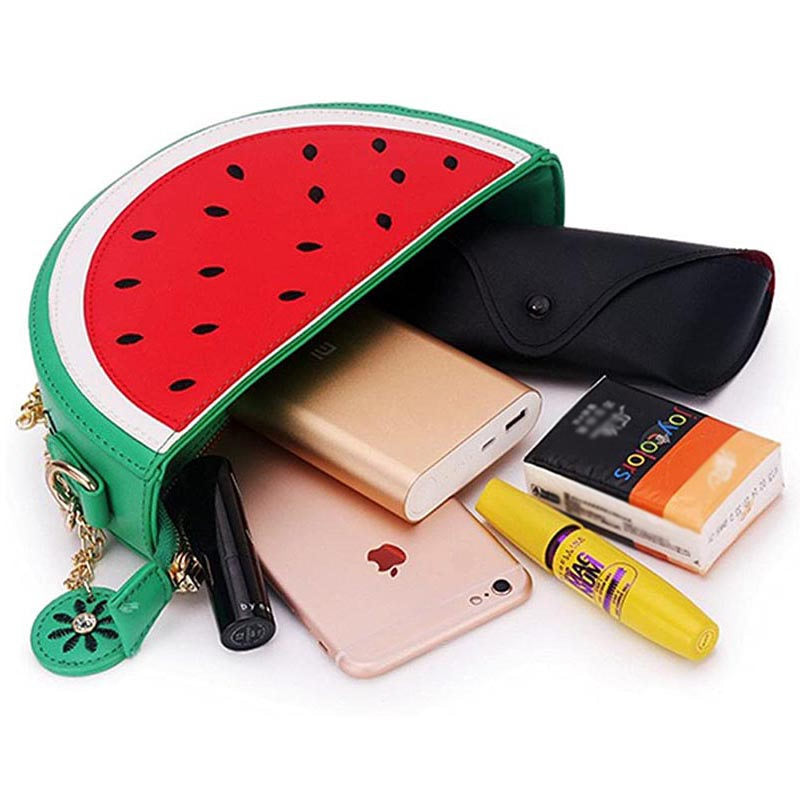 Women Shoulder Bag Cute Pineapple Shape Mini Bag-Watermelon