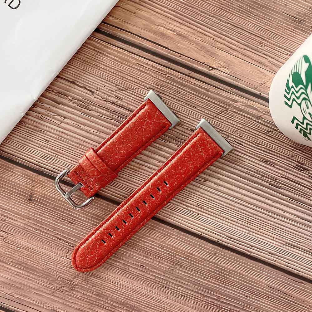 Shell Pattern Leather Watch Band For Samsung Galaxy Watch 42/46mm Gear S3 Frontier/Classic(Red)