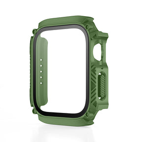 Waterproof iWatch Case PC Screen Protector for Apple Watch Series 7/8-ArmyGreen