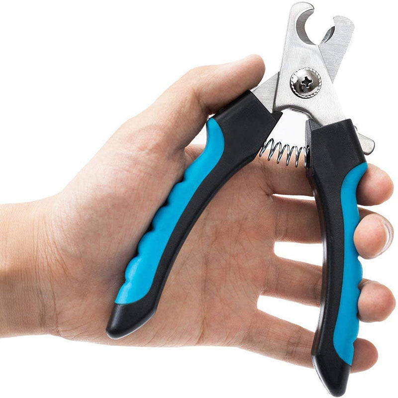 Dog Nail Clippers and Trimmer with Quick Safety Guard to Avoid Over-Cutting Toenail-Black Blue