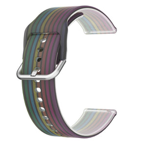 Semi Frosted Watch Strap Transparent Rainbow for Samsung Huawei Watch-10
