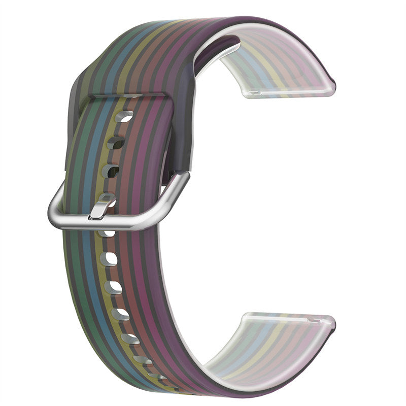 Semi Frosted Watch Strap Transparent Rainbow for Samsung Huawei Watch-10
