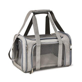 Pet Travel Bag for Small Medium Cats Dogs Puppies Soft Sided Collapsible Puppy Carrier-Gray