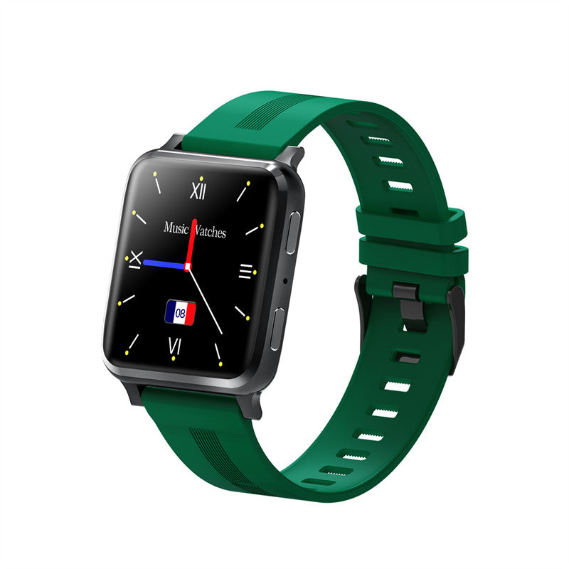F30 Touch Screen Smart Watch with Music Heart Rate Monitor Call Text-Green