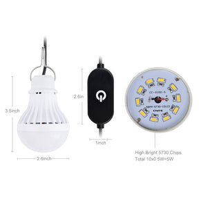 Portable LED Camping Light for Warehouse Fishing WarmWhite-Dimming Light