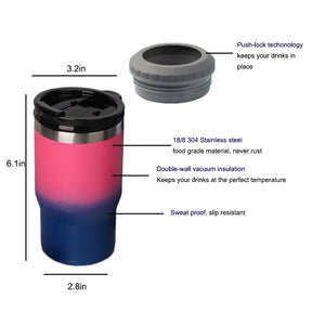 14oz Drink Cooler with 2 Lids Vacuum Insulated Cup for Hot Cold Drinks-5