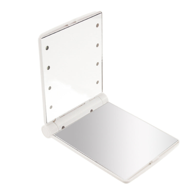 Home & LivingPortable LED Lighted Travel Makeup Mirror-White