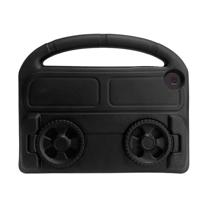 Wheel Samsung Tablet Case For Tab A 10.1 T510/T515(2019) Shockproof Stand Cover With Handle Stand-Black