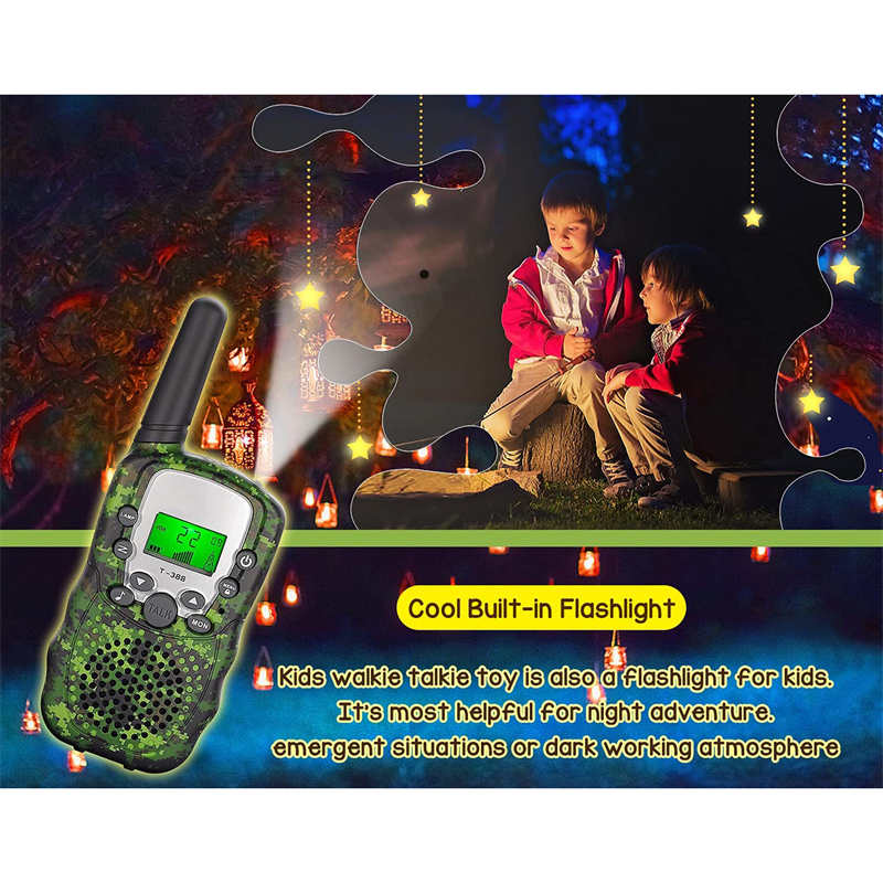 3 Pcs Kids Walkie Talkies with Flashlight Radio Distance 3000m