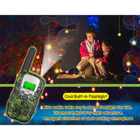 4 Pcs Kids Walkie Talkies with Flashlight Radio Distance 3000m