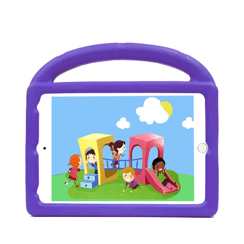 Wheel iPad Case For iPad Mini 1/2/3/4/5 Shockproof Stand Cover With Handle Stand-Purple