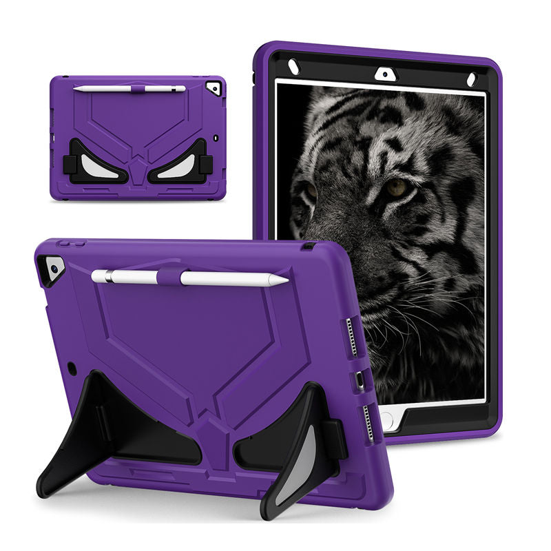 Protective Cover for Samsung Tab A8 with Kickstand Kids Friendly-PurpleBlack