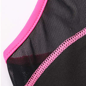 Workout Tank Tops Sleeveless Breathable Yoga Vest Sport Fitness Quick Drying Tight Stretch Top 92102-Black&Rose Red