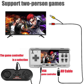 3.0 in Screen Handheld Game Console with 5000 Classic Games Support Double Battle-Grey