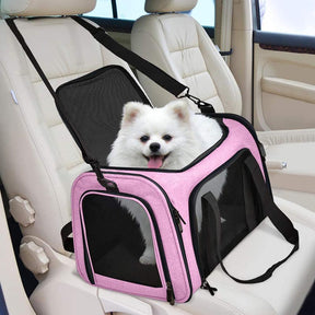 Pet Travel Bag for Small Medium Cats Dogs Puppies Soft Sided Collapsible Puppy Carrier-Pink