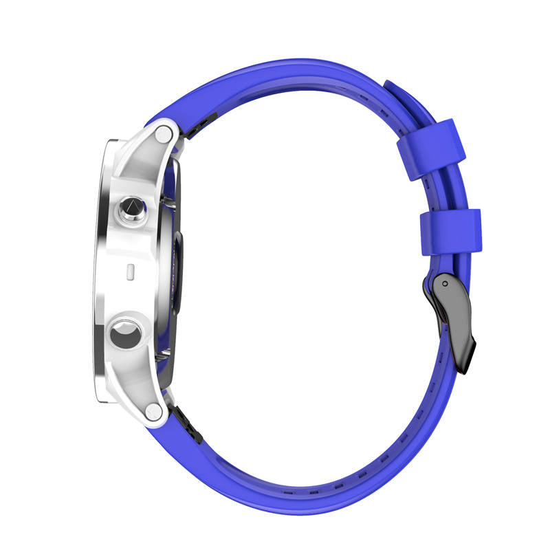 Silicone Replacement Band 20mm Quick Release Easy Fit For Garmin Fenix 5S/5S Plus/6S/6S Pro Smartwatch Black Steel Buckle-Sapphire