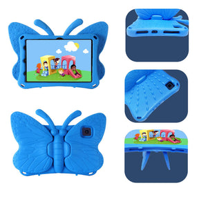 Butterfly Samsung Tablet Case for Galaxy Tab A8 10.5 Inch 2021 (SM-X200/SM-X205/SM-X207)-Blue