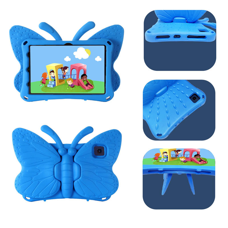 Butterfly Samsung Tablet Case for Galaxy Tab A8 10.5 Inch 2021 (SM-X200/SM-X205/SM-X207)-Blue