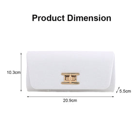 Elegant Fashion Clutch Purses Magnetic Square Bag for Womens-Silver