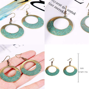 Turquoise Vintage Drop Dangle Earrings for Women-C