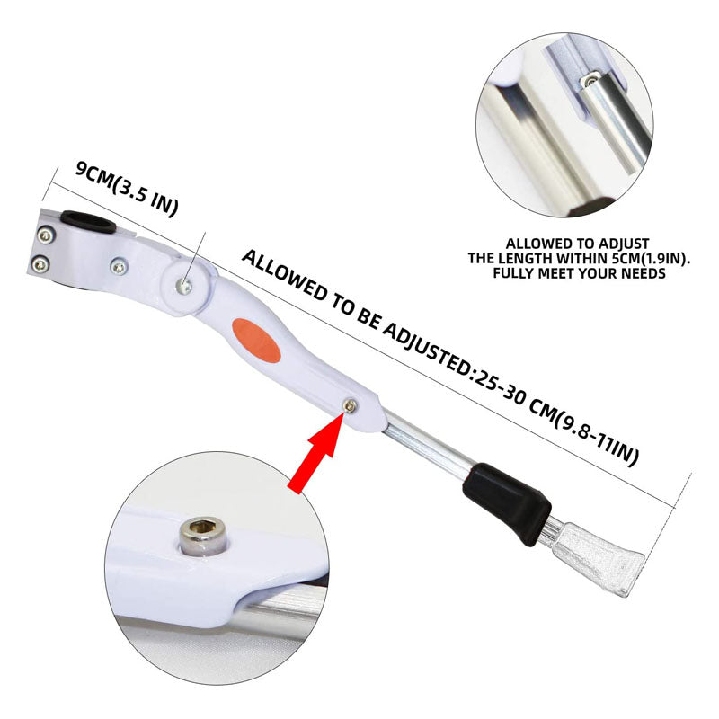 Adjustable Bike Kickstand Aluminum Rear Side Bicycle Stand for Bike 22inch-27inch-White