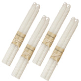 4 Pairs Pure Beeswax Candles Smokeless Dripless Wax Candles for Home Gift Ideas Ornament-OffWhite