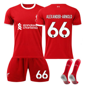 Liverpool Home Jersey ALEXANDER-ARNOLD #66 Soccer Jersey Kids Adult 3-Pieces Jersey Kits